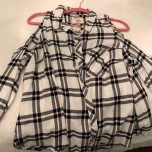 Black and white plaid flannel